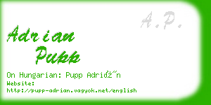 adrian pupp business card